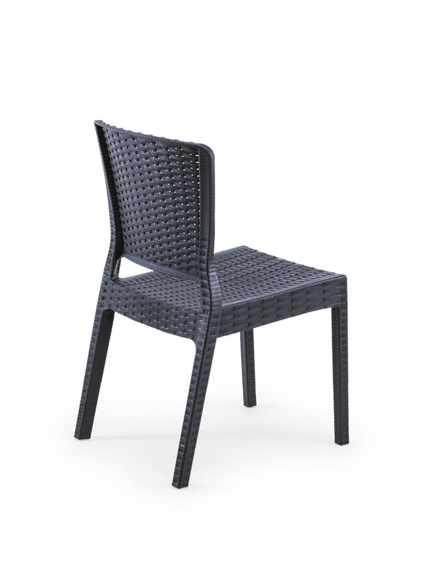 Antares Rattan Görünümlü Polipropilen Sandalye Antrasit