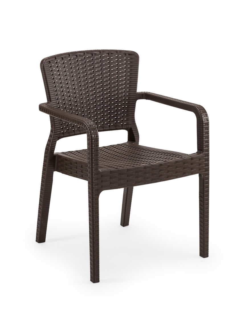 Antares Kollu Rattan Görünümlü Polipropilen Sandalye Venge