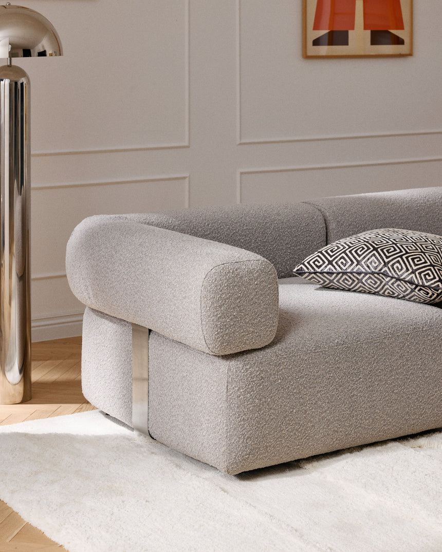 Apple Dörtlü Koltuk Gri Bukle