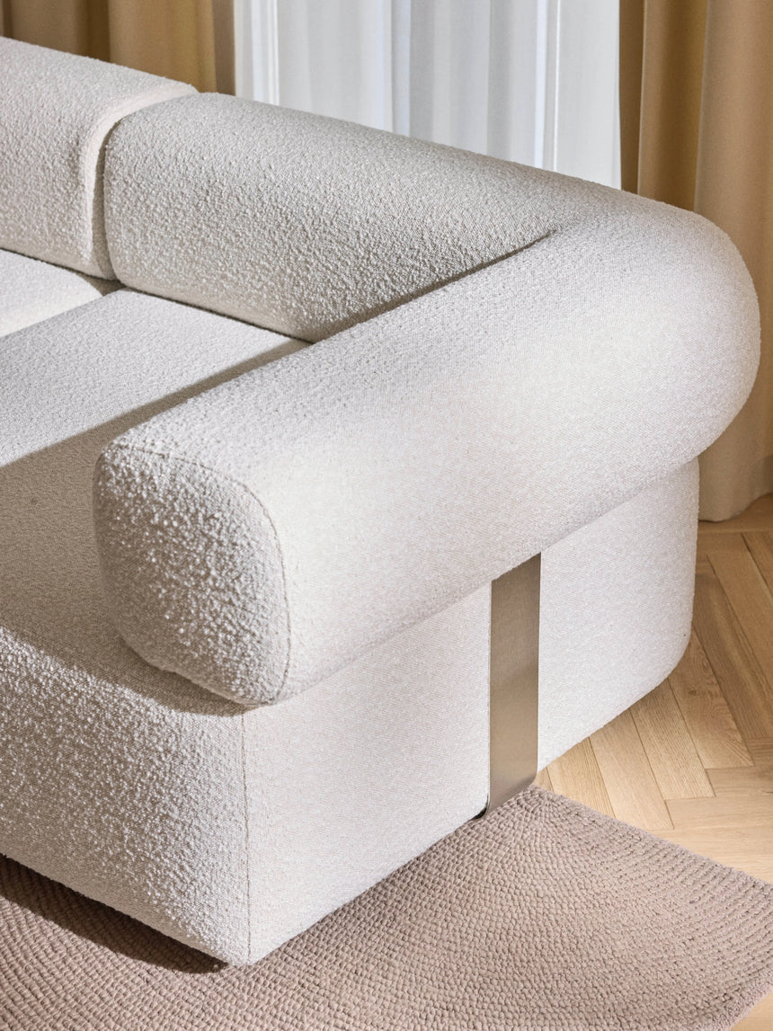 Apple Dörtlü Koltuk Kırık Beyaz Bukle