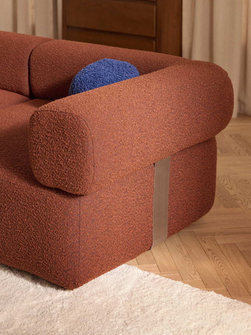 Apple Dörtlü Koltuk Terakota Bukle