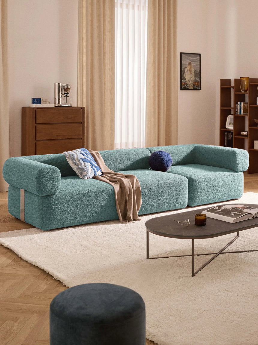 Apple Dörtlü Koltuk Turkuaz Bukle