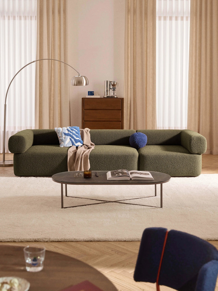 Apple Dörtlü Koltuk Zeytin Yeşili Bukle