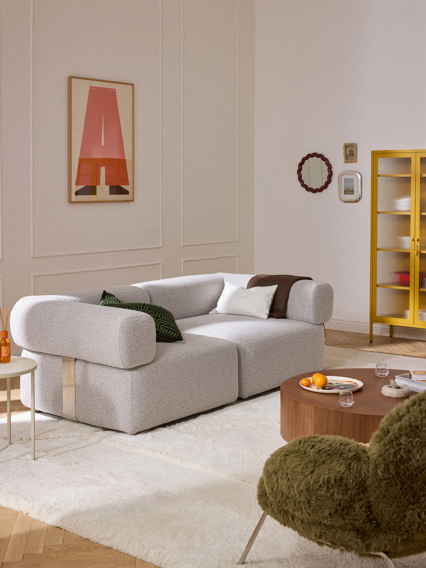 Apple Üçlü Koltuk Gri Bukle