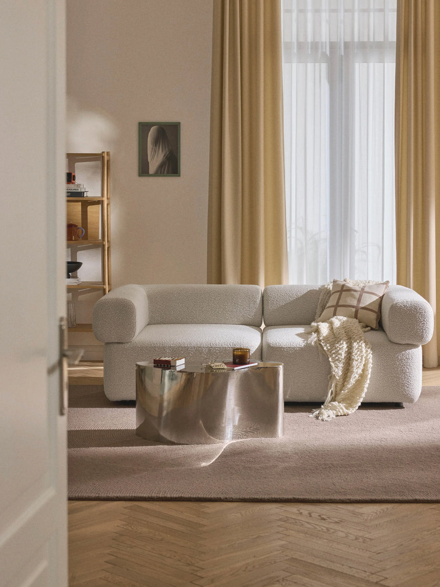 Apple Üçlü Koltuk Kırık Beyaz Bukle