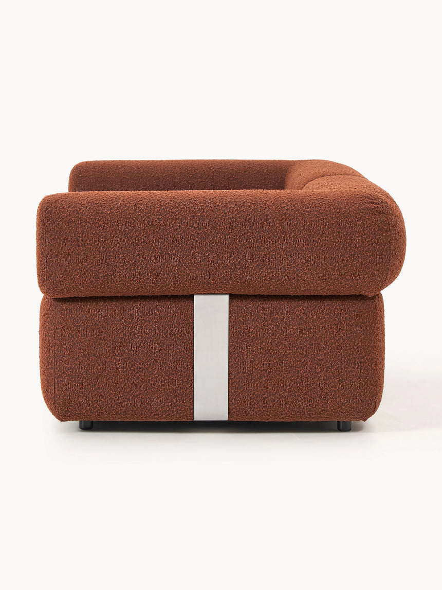 Apple Üçlü Koltuk Terakota Bukle