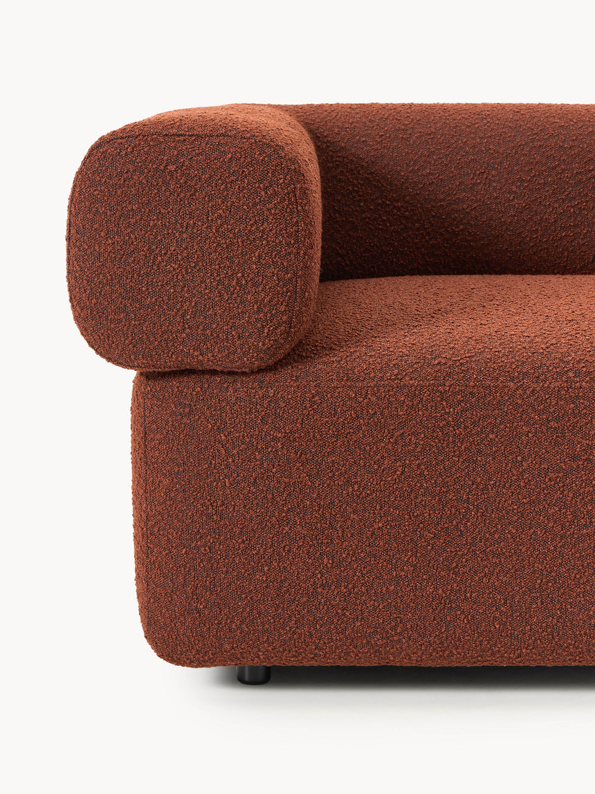 Apple Üçlü Koltuk Terakota Bukle