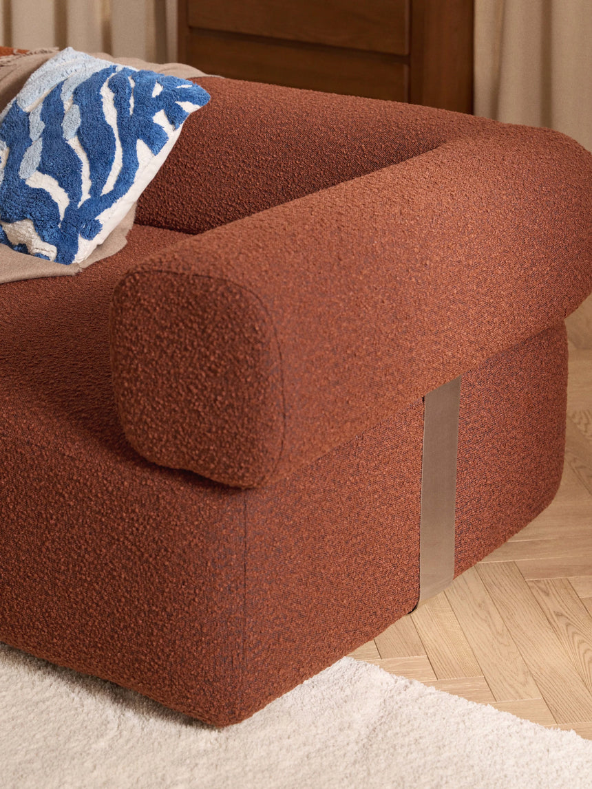 Apple Üçlü Koltuk Terakota Bukle