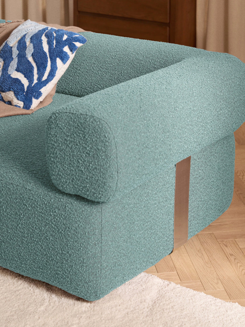 Apple Üçlü Koltuk Turkuaz Bukle