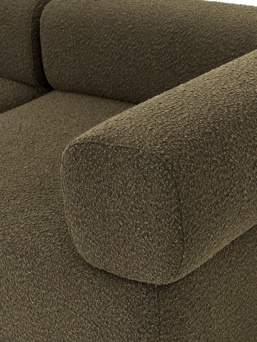 Apple Üçlü Koltuk Zeytin Yeşili Bukle