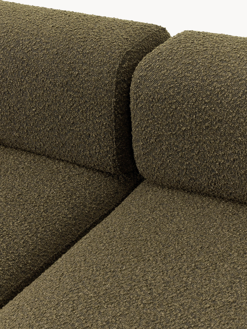 Apple Üçlü Koltuk Zeytin Yeşili Bukle