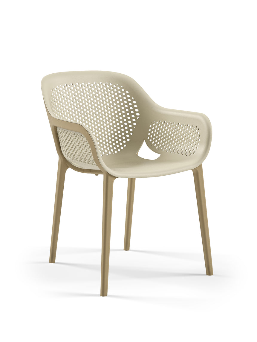 Atra Polipropilen Sandalye Bej Kahve