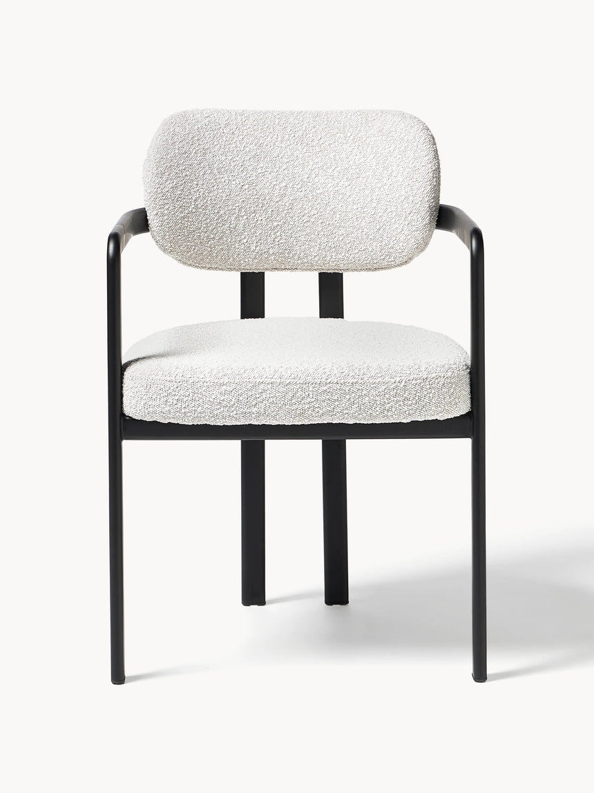 Austral Metal Sandalye Kırık Beyaz Bukle