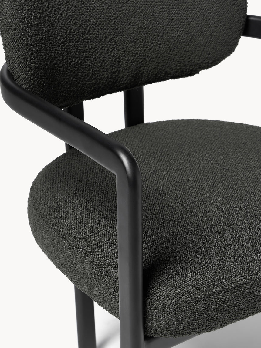 Austral Metal Sandalye Siyah Bukle