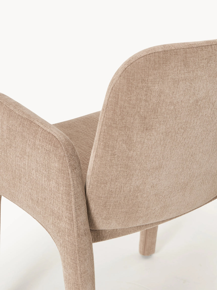 Badoo Kumaş Sandalye Açık Kahve Keten