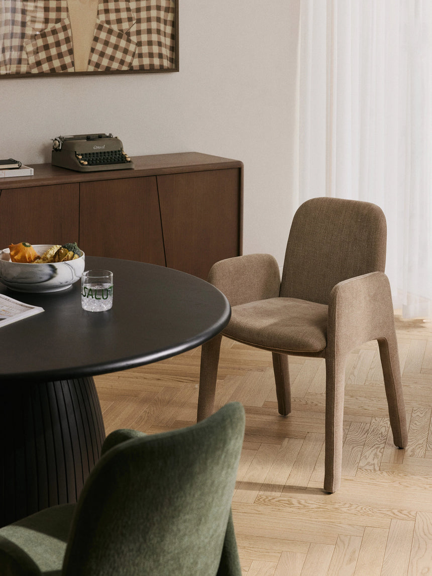 Badoo Kumaş Sandalye Açık Kahve Keten