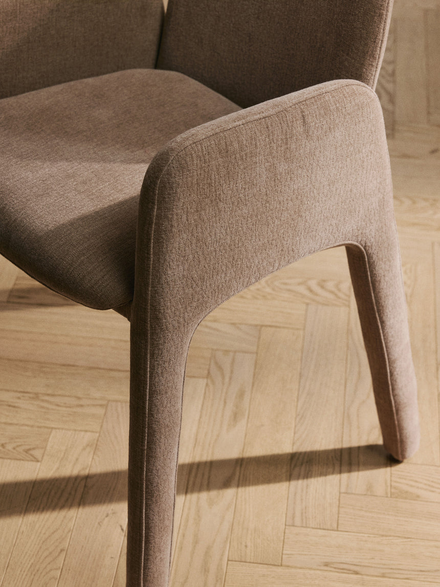 Badoo Kumaş Sandalye Açık Kahve Keten