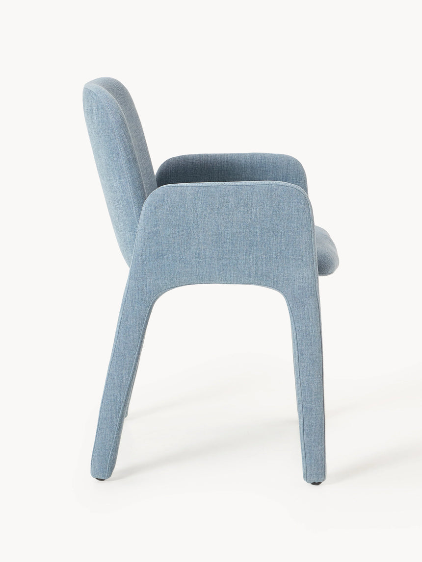 Badoo Kumaş Sandalye Açık Mavi Keten