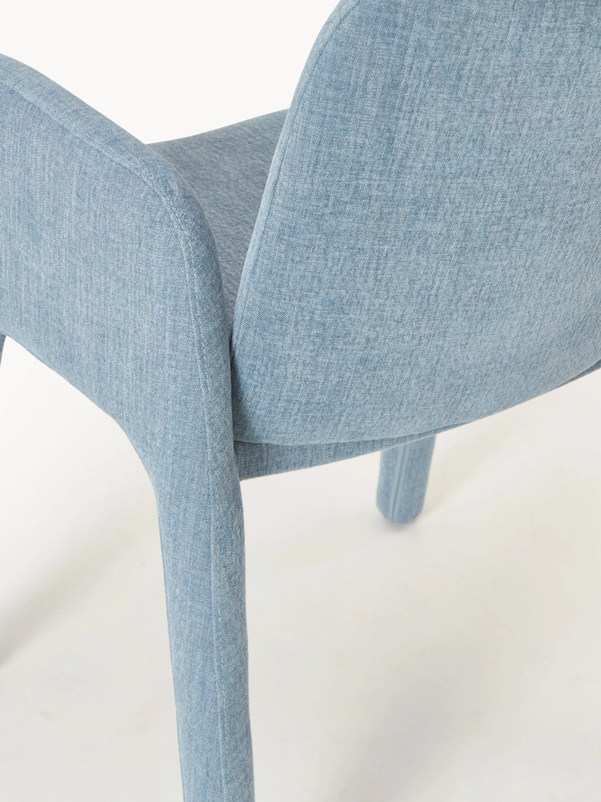 Badoo Kumaş Sandalye Açık Mavi Keten