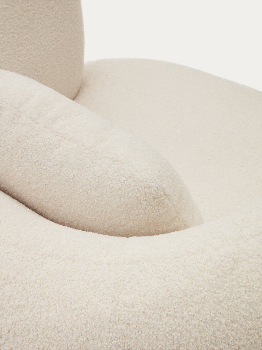 Balance Tekli Koltuk Kırık Beyaz Teddy