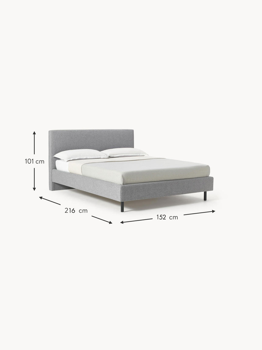 Basic Çift Kişilik Karyola Gri