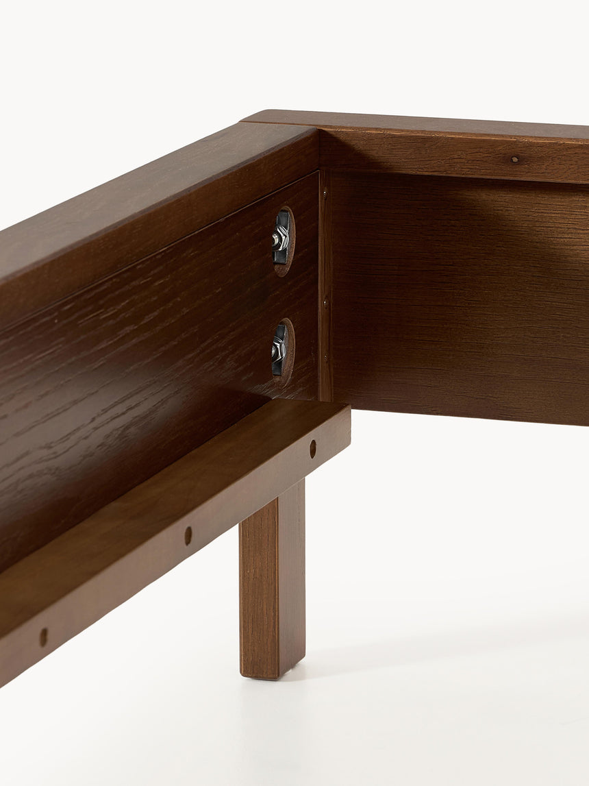 Basis Çift Kişilik Ahşap Karyola Ceviz