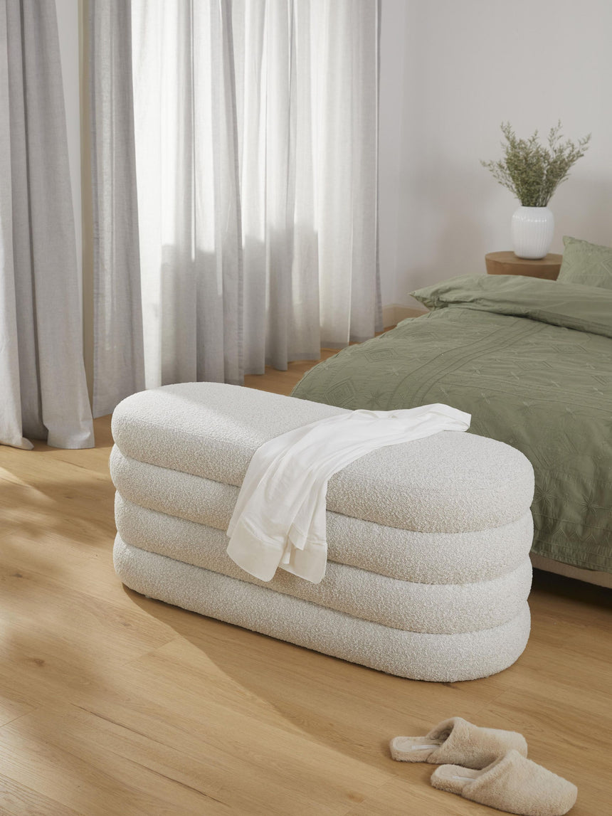 Beko Elips Puf Krem Bukle