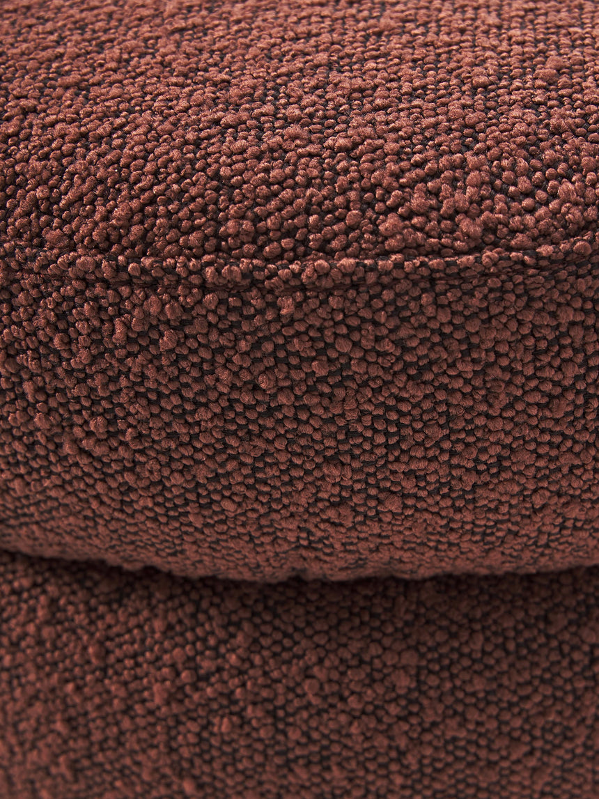 Beko Elips Puf Şarap Kırmızısı Bukle