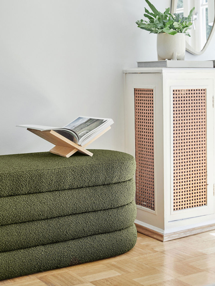 Beko Elips Puf Koyu Yeşil Bukle