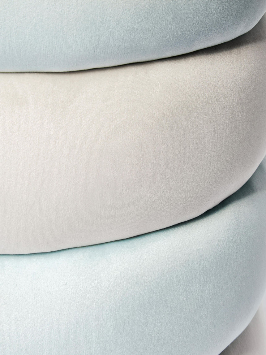 Beko Silindir Puf Açık Mavi Krem