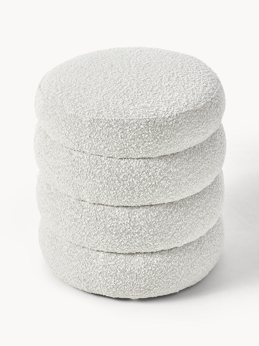 Beko Silindir Puf Kırık Beyaz Bukle