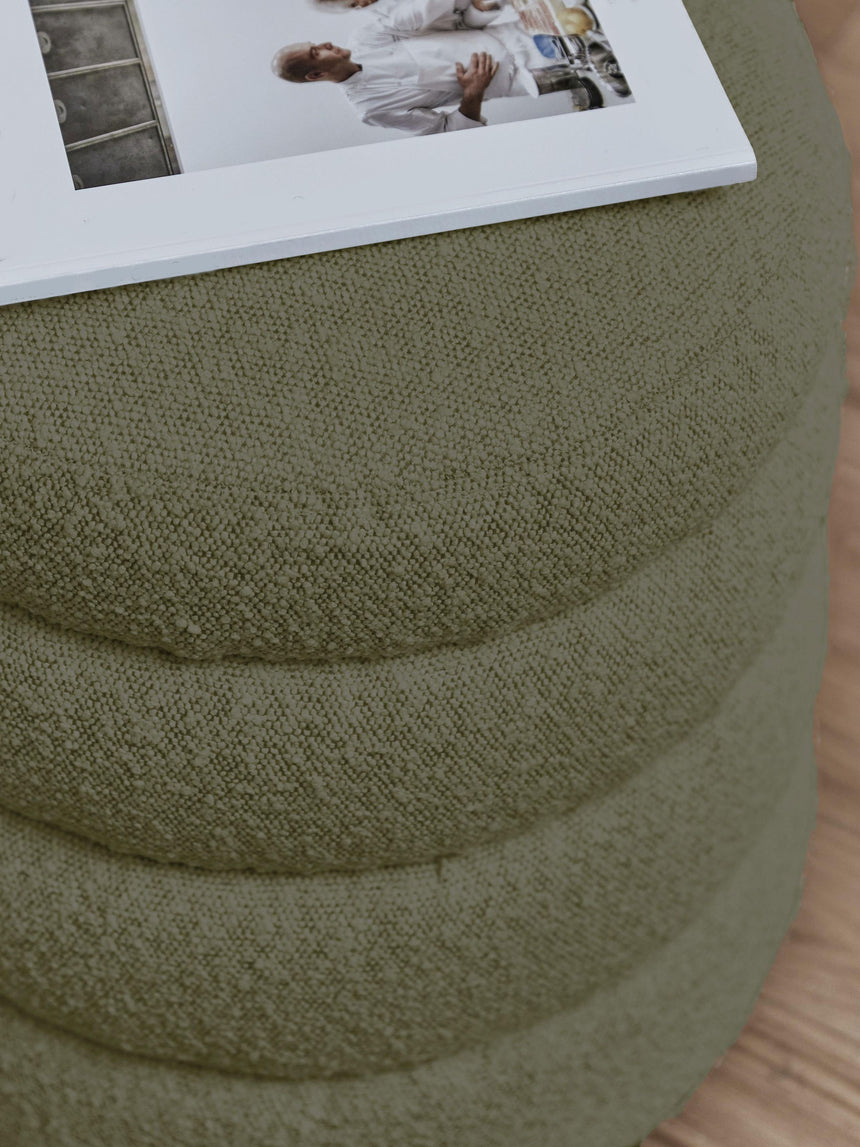 Beko Silindir Puf Koyu Yeşil Bukle