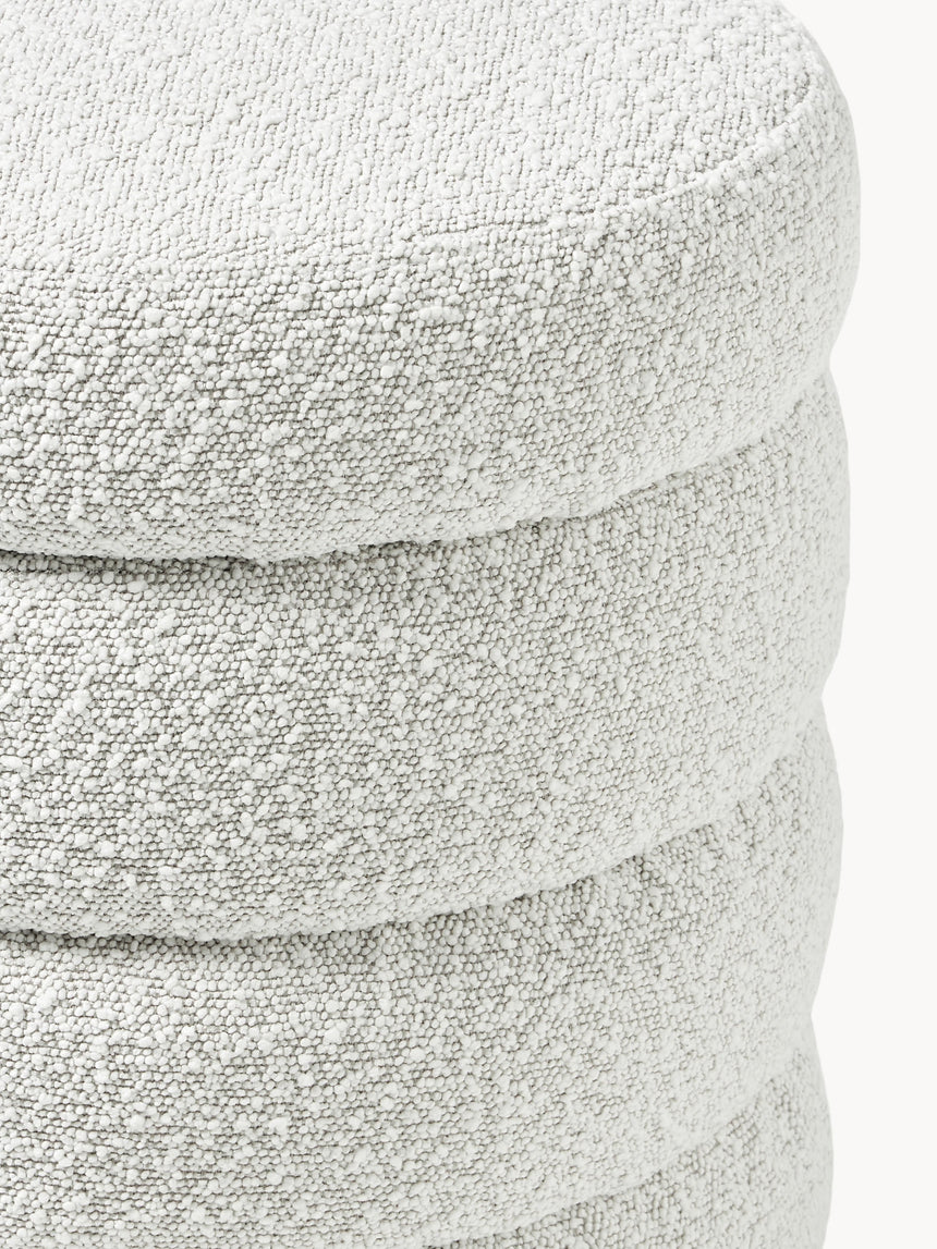 Beko Silindir Sandık Puf Kırık Beyaz Bukle