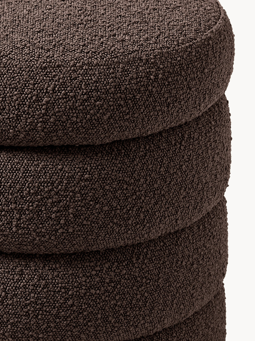 Beko Silindir Sandık Puf Koyu Kahve Bukle