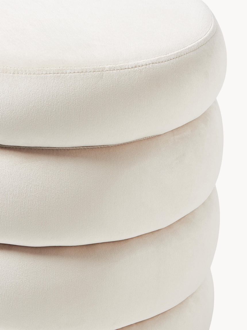 Beko Silindir Sandık Puf Krem