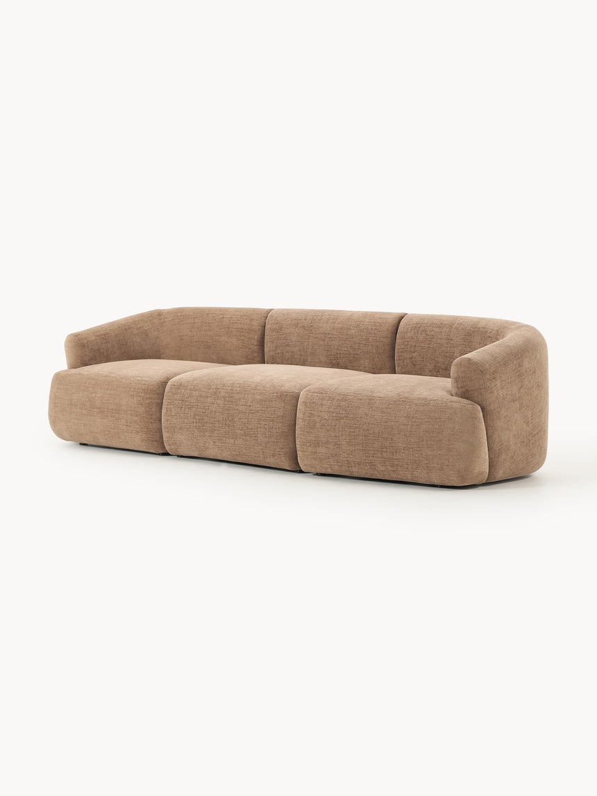 Belgrad Üçlü Koltuk Kahve Dokuma Kadife