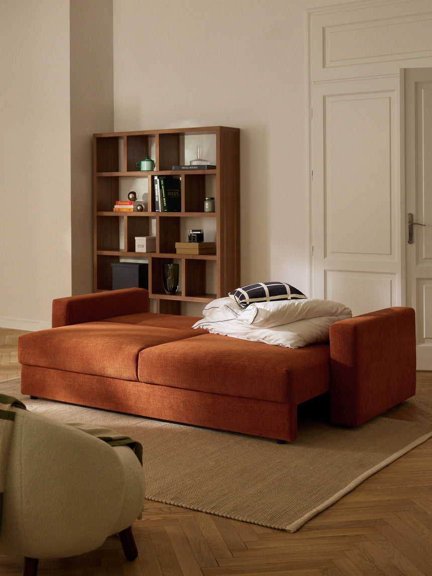 Bohem Yataklı Üçlü Koltuk Pişmiş Toprak Dokuma Kadife