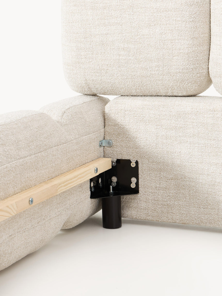 Bom Çift Kişilik Karyola Açık Bej Bukle