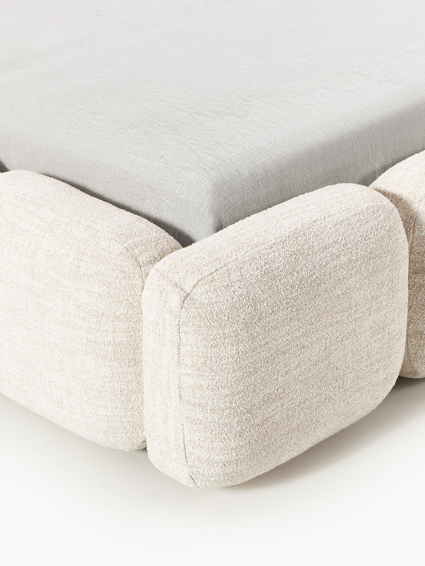 Bom Çift Kişilik Karyola Açık Bej Bukle