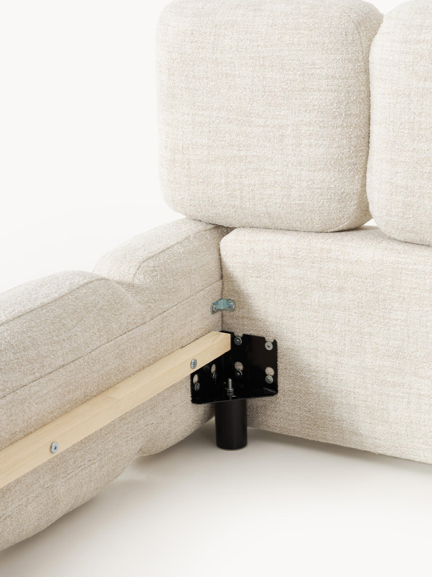 Bom Çift Kişilik Karyola Açık Bej Bukle