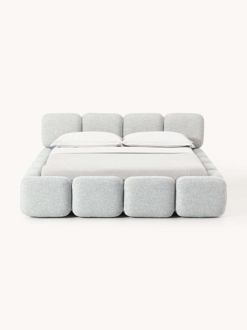 Bom Çift Kişilik Karyola Açık Mavi Bukle