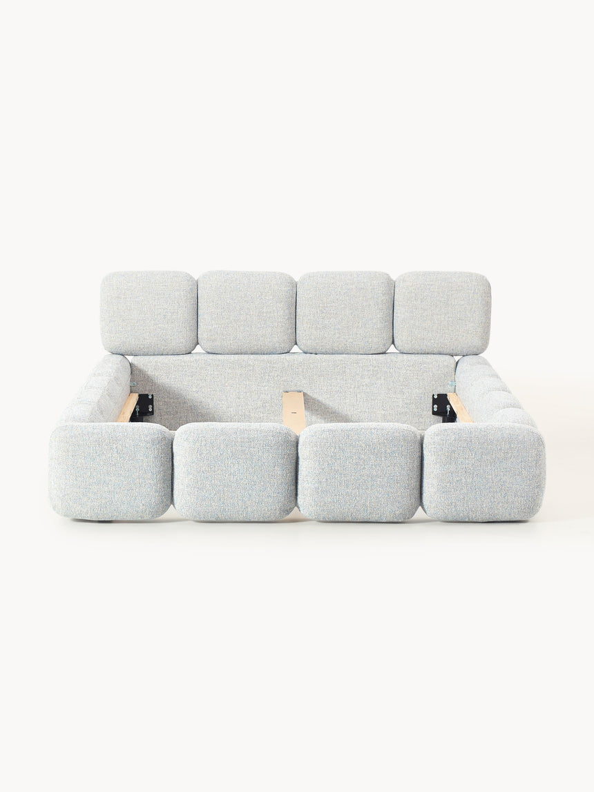 Bom Çift Kişilik Karyola Açık Mavi Bukle