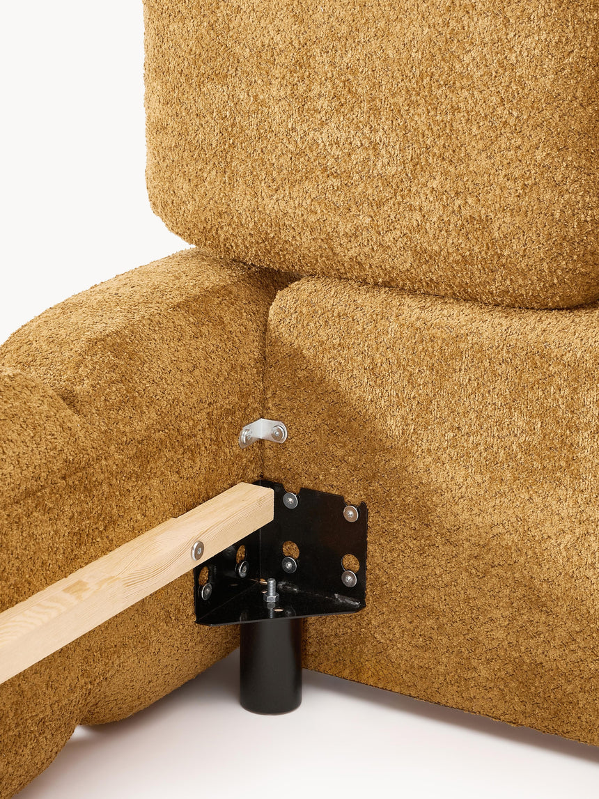 Bom Çift Kişilik Karyola Hardal Teddy