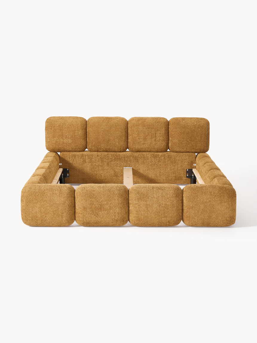 Bom Çift Kişilik Karyola Hardal Teddy