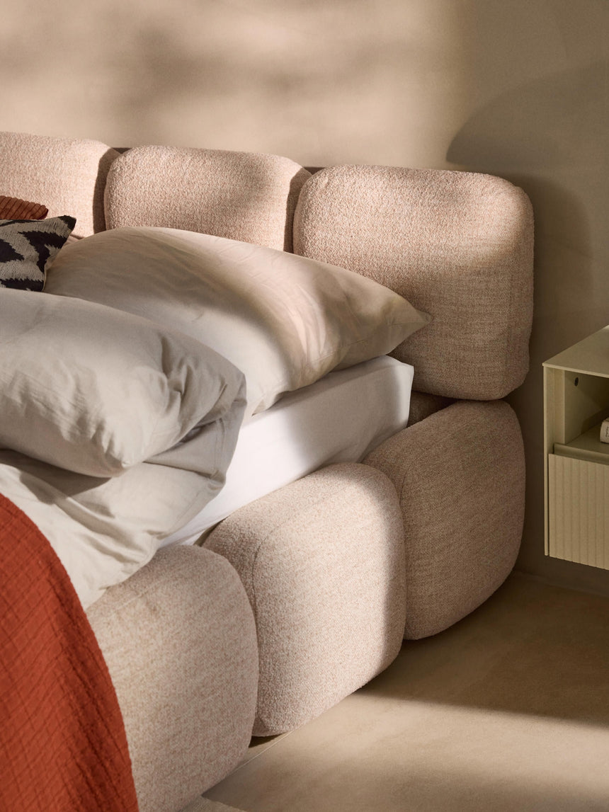 Bom Çift Kişilik Karyola Şeftali Bukle