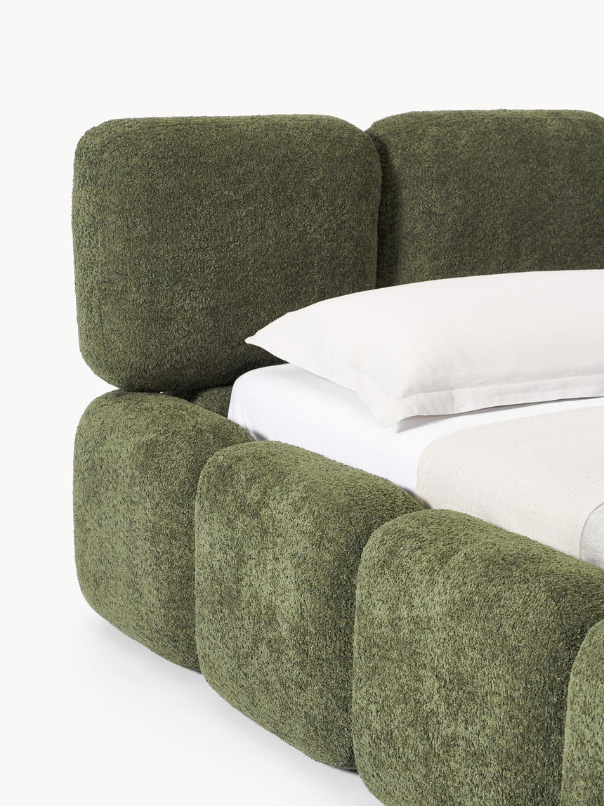 Bom Çift Kişilik Karyola Yeşil Teddy