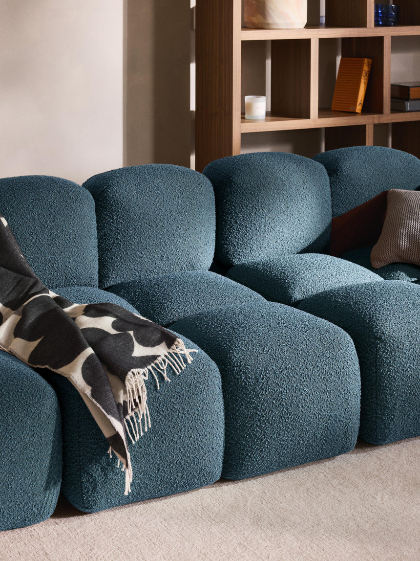 Bom Dörtlü Koltuk Gri Mavi Bukle