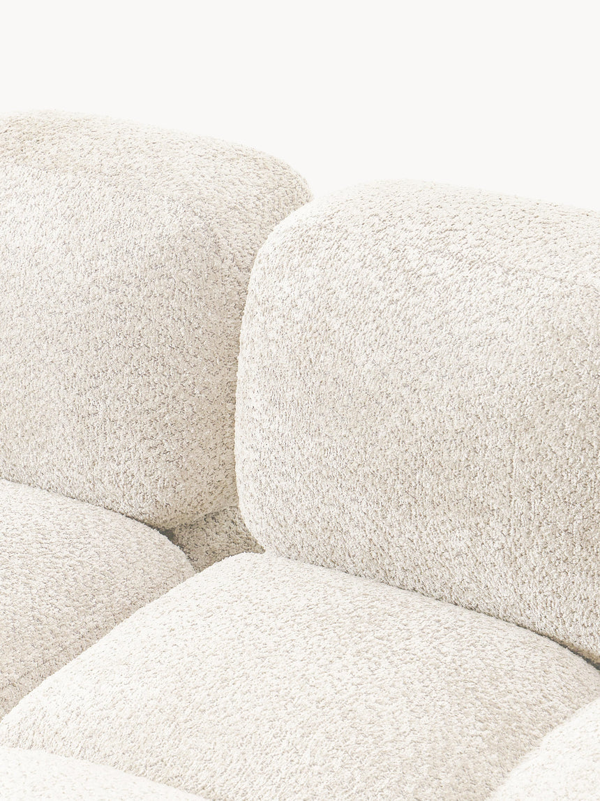 Bom Dörtlü Koltuk Kırık Beyaz Teddy