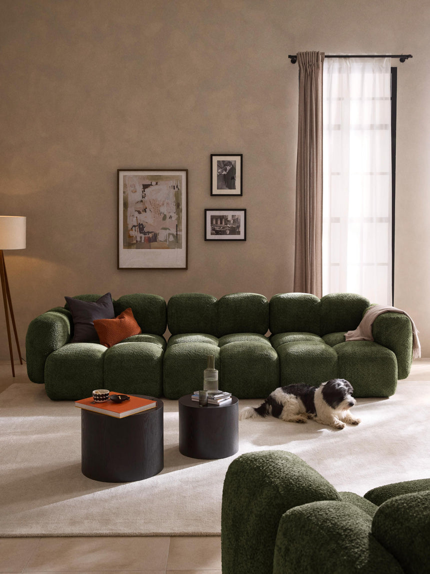 Bom Dörtlü Koltuk Yeşil Teddy