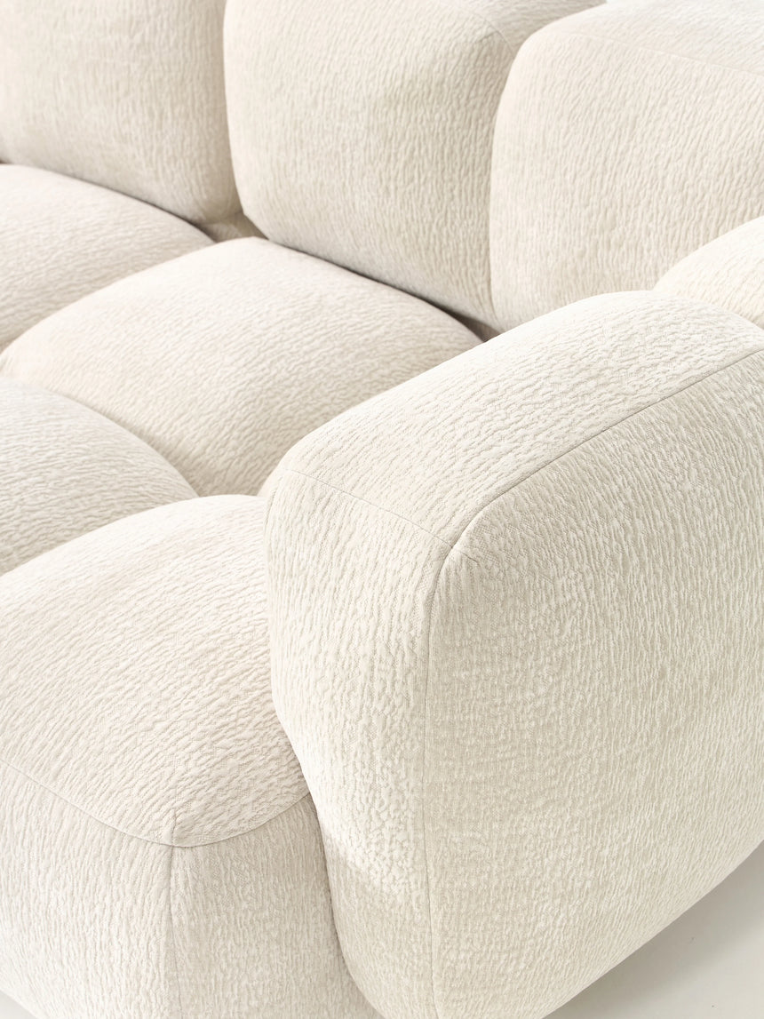 Bom Köşe Koltuk Açık Bej Dokuma Kadife